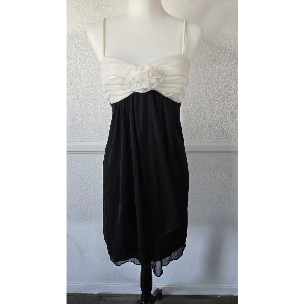 y2k Black & White Babydoll Short Dress Size Medium